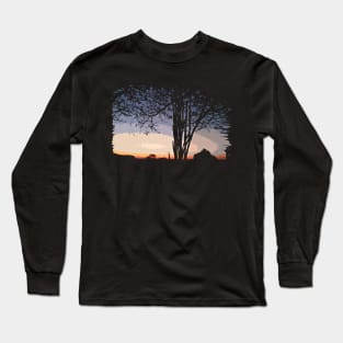 Sunset Landscape featuring a cactus surrounded by nature at its best Long Sleeve T-Shirt